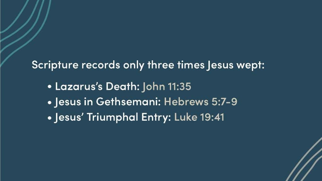 Times Jesus Wept Bible