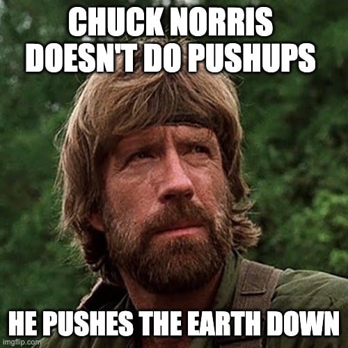 Chuck Norris Meme: Pushups