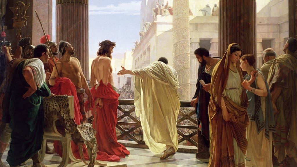 Jesus before Pilate.